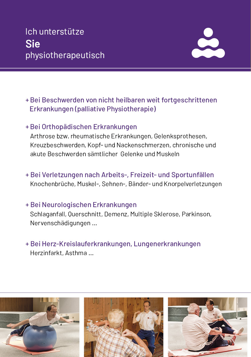 Physiotherapeutische Unterstützung