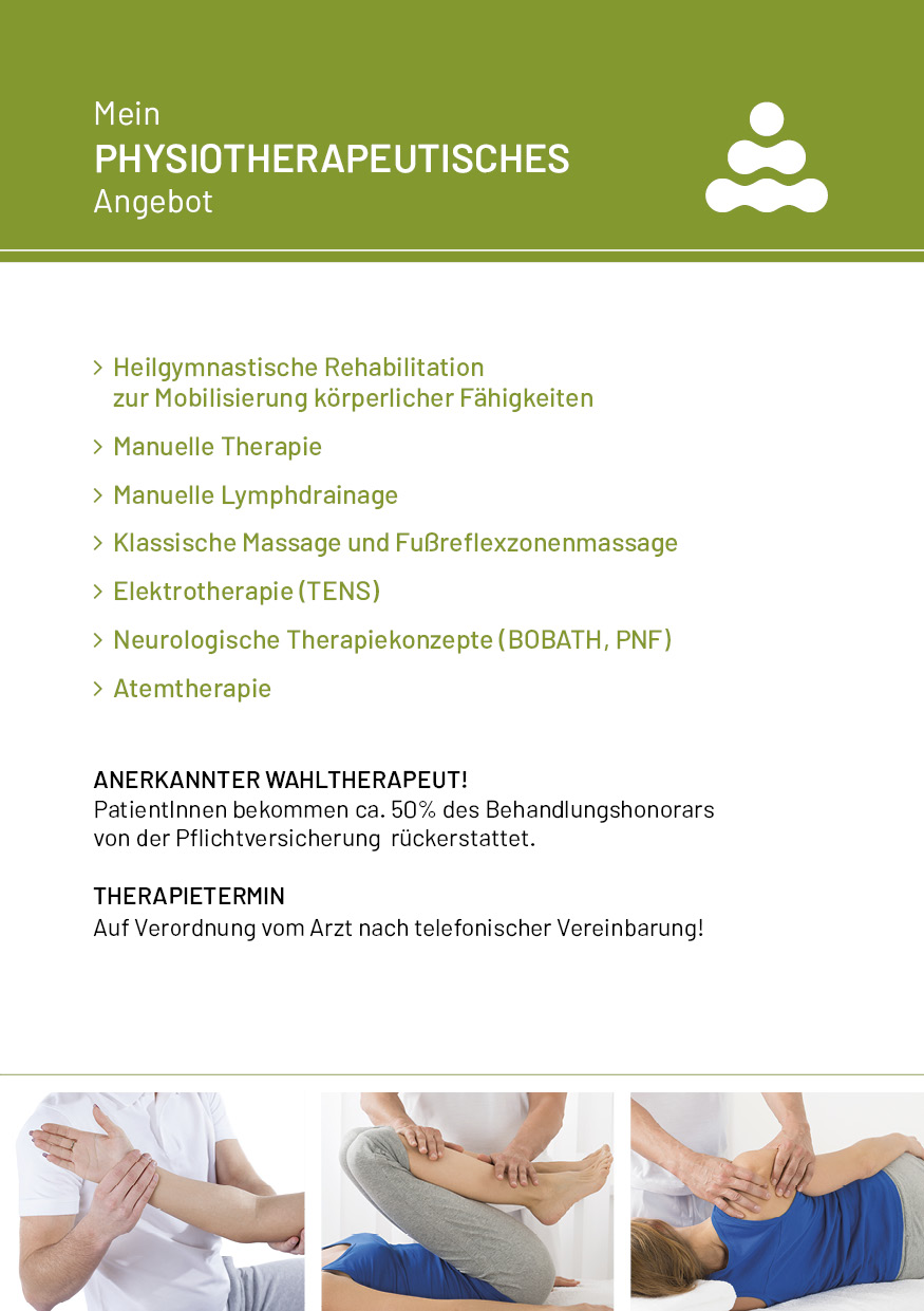 Physiotherapeutisches Angebot